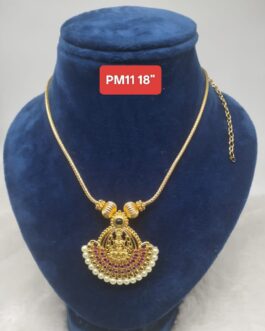 Premium quality One gram gold 18 inch pearl Laxmi necklace