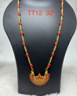 Premium quality One gram gold Coral chain with pendent