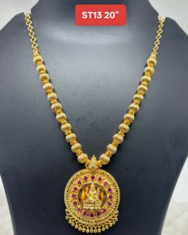 Premium quality One gram gold 20” Jomale neckalce with laxmi pendent