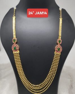 Premium quality One gram gold 24 inch Rani haara