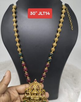 Premium quality One gram gold long beads chain with pendent