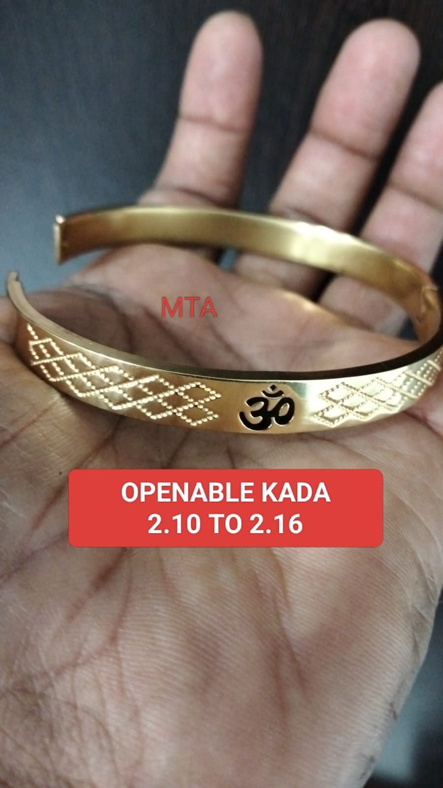 Premium quality one gram gold Openable Kada