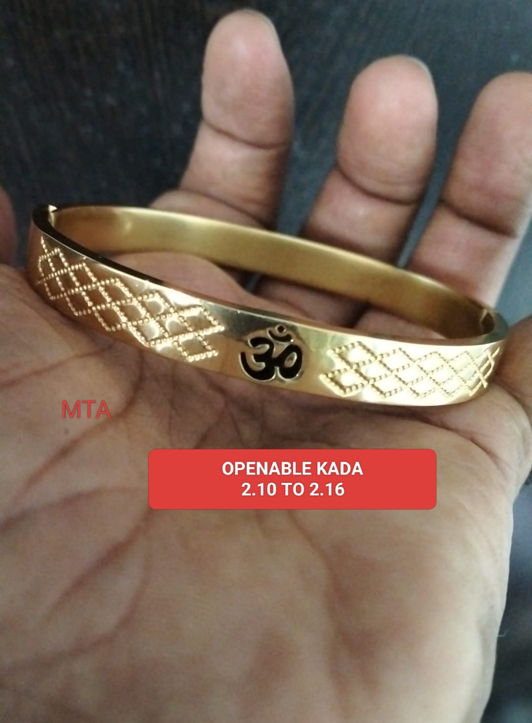 Premium quality one gram gold Openable Kada - Image 2