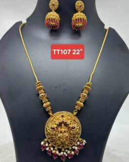 Premium quality Antique laxmi necklace with Jumka