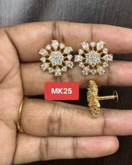 Premium quality One gram gold AD stone Ear ring