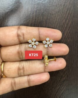 Premium quality One gram gold AD stone Ear ring