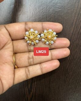 Premium quality One gram gold Pearl Ear ring