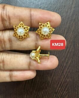 Premium quality One gram gold Pearl stud