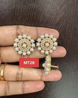 Premium quality One gram gold Pearl Ear rings