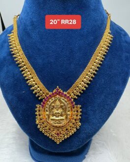 Premium quality One gram gold 20” laxmi necklace