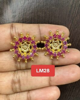 Premium quality One gram gold Stone ear rings