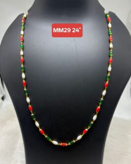 Premium quality one gram gold 24 inch beads chain