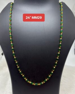 Premium quality one gram gold 24 inch beads chain