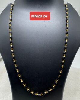 Premium quality one gram gold 24 inch beads chain