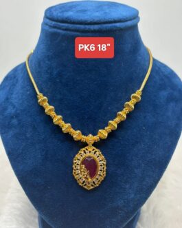 Premium quality one gram gold 18” beautiful stone necklace