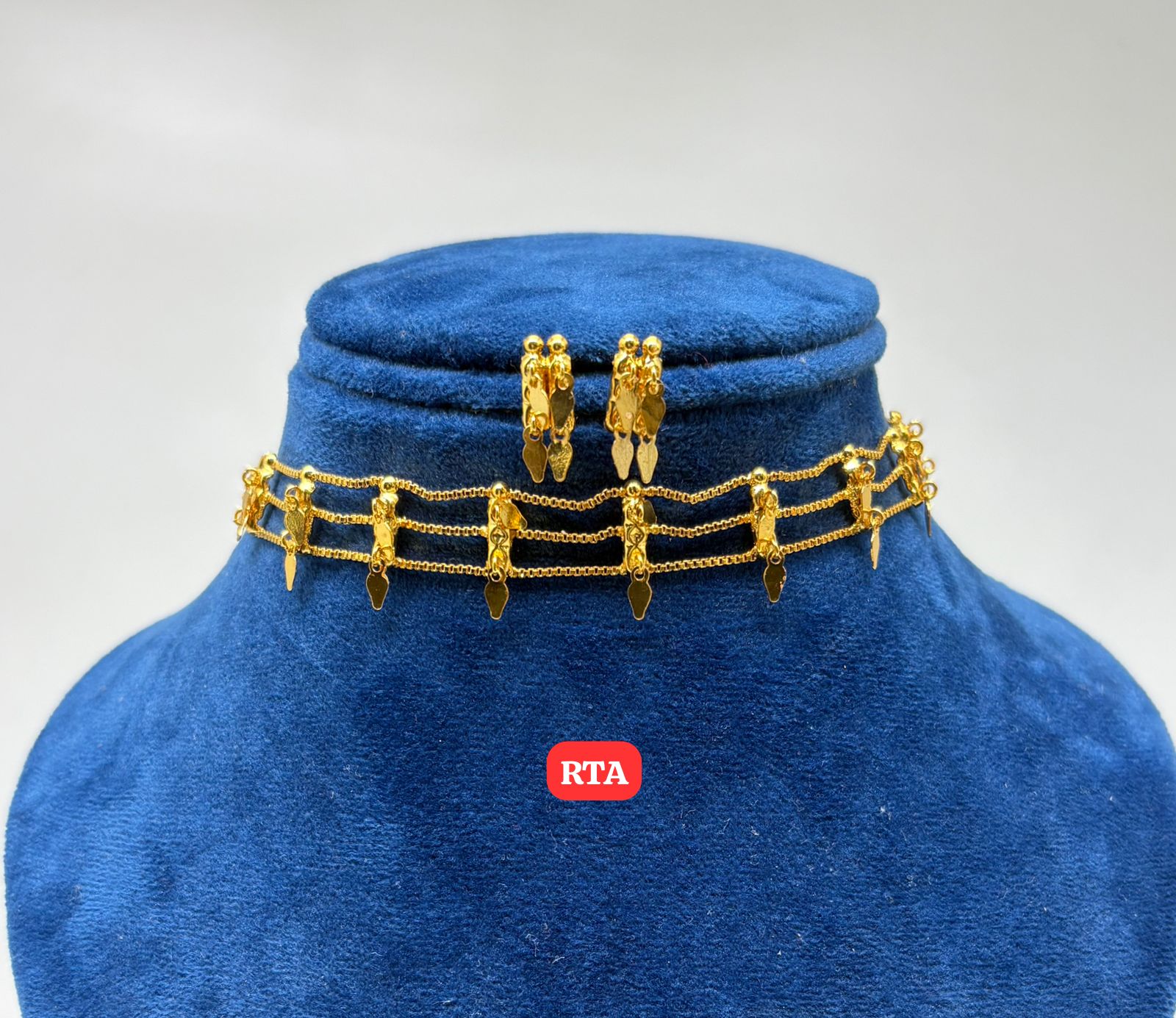 Premium quality One gram gold Chocker necklace with Ear rings