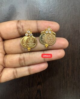 Premium quality One gram gold Laxmi coin Ear ring