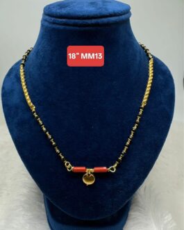 Premium quality One gram gold 18 inch Karimani with thali