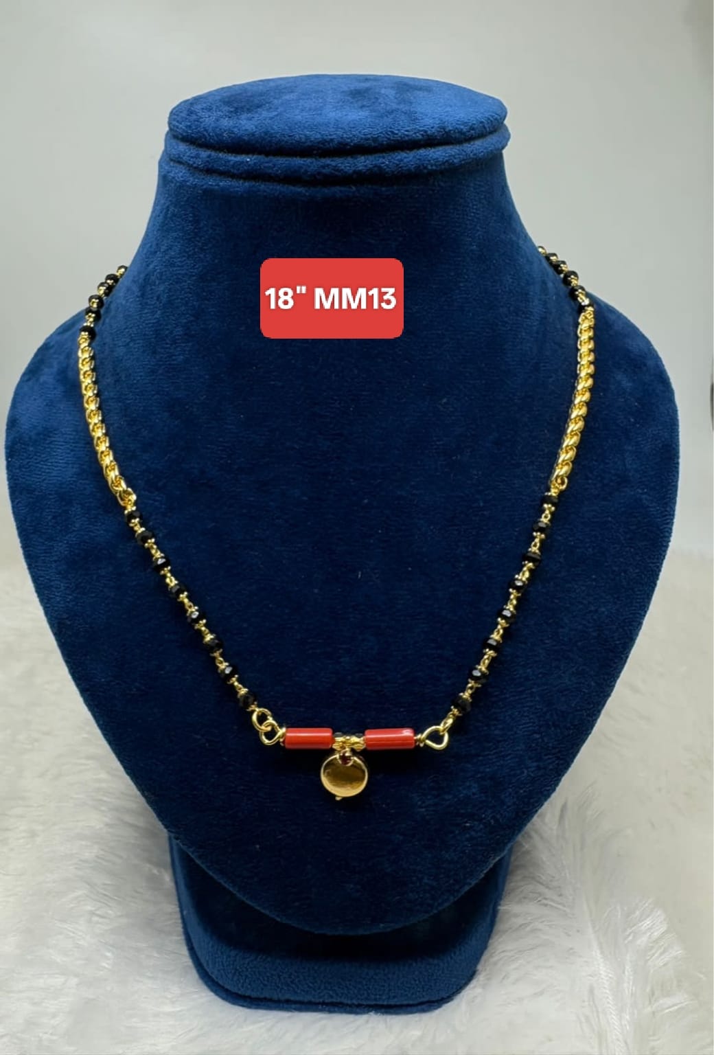 Premium quality One gram gold 18 inch Karimani with thali