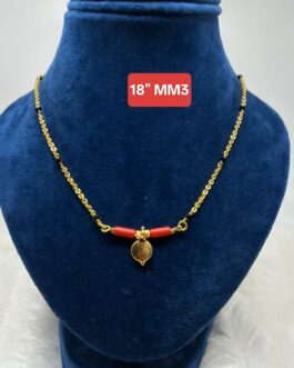 Premium quality One gram gold 18 inch Karimani with thali