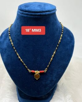 Premium quality One gram gold 18 inch Karimani with thali