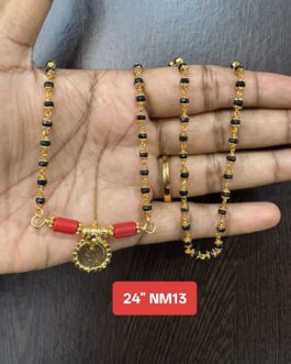 Premium quality One gram gold 24 inch Crystal Karimani with thali