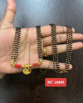 Premium quality One gram gold 30 inch 3 lines karimani with laxmi Thali