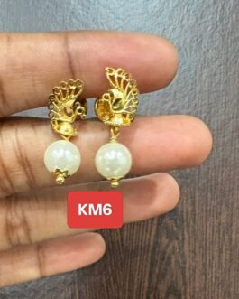 Premium quality One gram gold small pearl ear rings