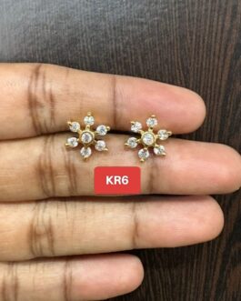 Premium quality One gram gold small diamond ear rings