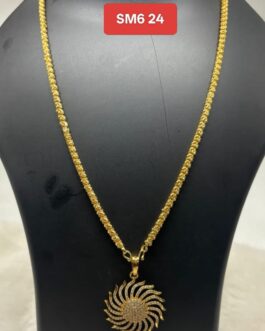 Premium quality One gram gold 24 inch dashavathara chain with stone pendent