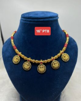 Premium quality One gram gold Coral Coin necklace