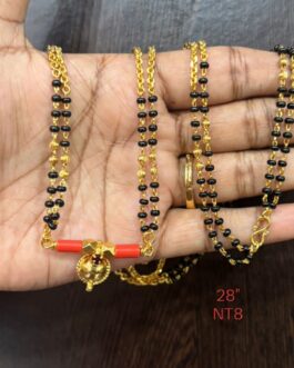 Premium quality One gram gold 28 inch karimani with thali
