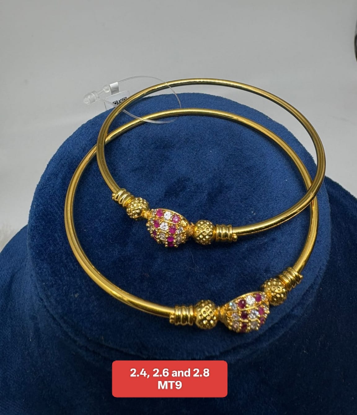 Premium quality One gram gold stone bangles