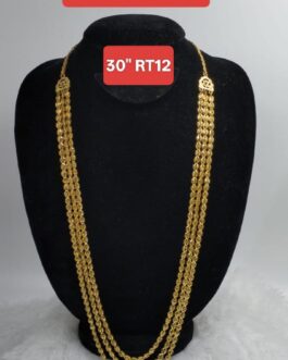 Premium quality 3 layer  One gram gold 30 inch Avalakki(POHA) Sara