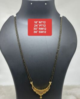 Premium quality one gram gold zero beads karimani with AD pendent