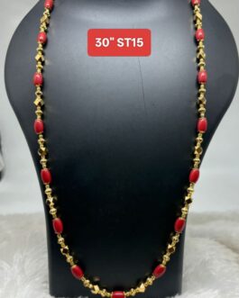 Premium quality One gram gold handmade 30 inch Coral chain