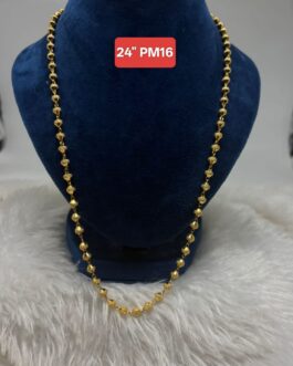 Premium quality One gram gold 24 inch Ball chain