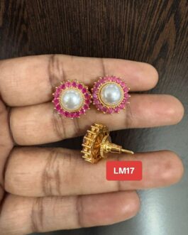 Premium quality One gram gold Pearl ear rings