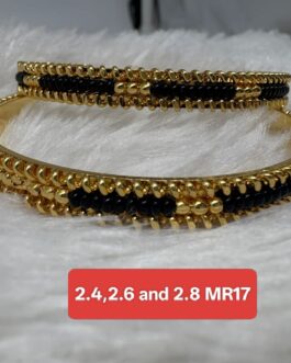 Premium quality One gram gold Black karimani beads bangles