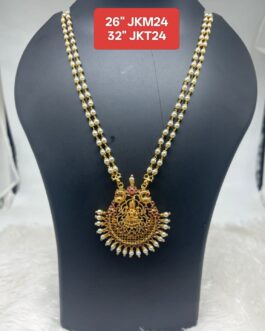 Premium quality one gram gold Pearl chain with pearl laxmi pendent
