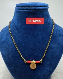 Premium quality one gram 18 inch karimani with laxmi thali