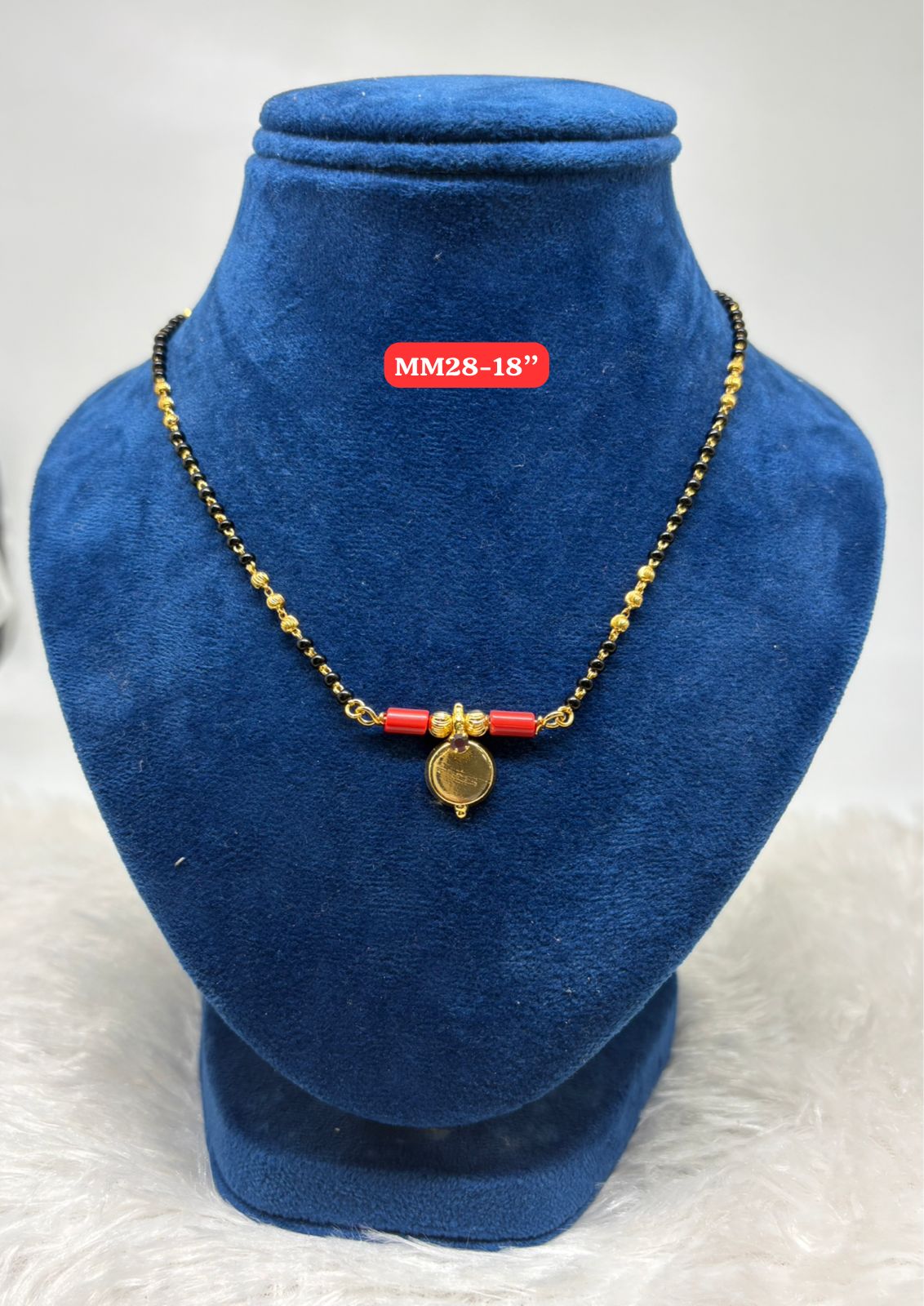 Premium quality One gram gold 18 inch Karimani with thali