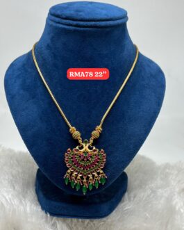 Premium quality One gram gold 24” beads necklace