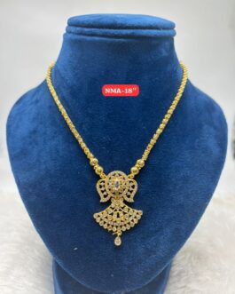 Premium quality One gram gold 18 inch stone necklace