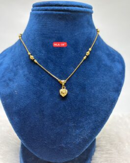 Premium quality one gram gold short 18 inch karimani with small pendent