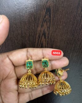 Premium quality One gram gold Stone stud jumka