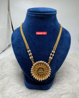 Premium quality One gram gold 22” pearl chain with pendent