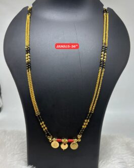 Premium quality One gram gold 36 inch long karimani with thali