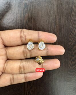 Premium quality One gram gold AD stone stud ear rings