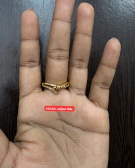 Premium quality One gram gold Adjustable Stone finger rings